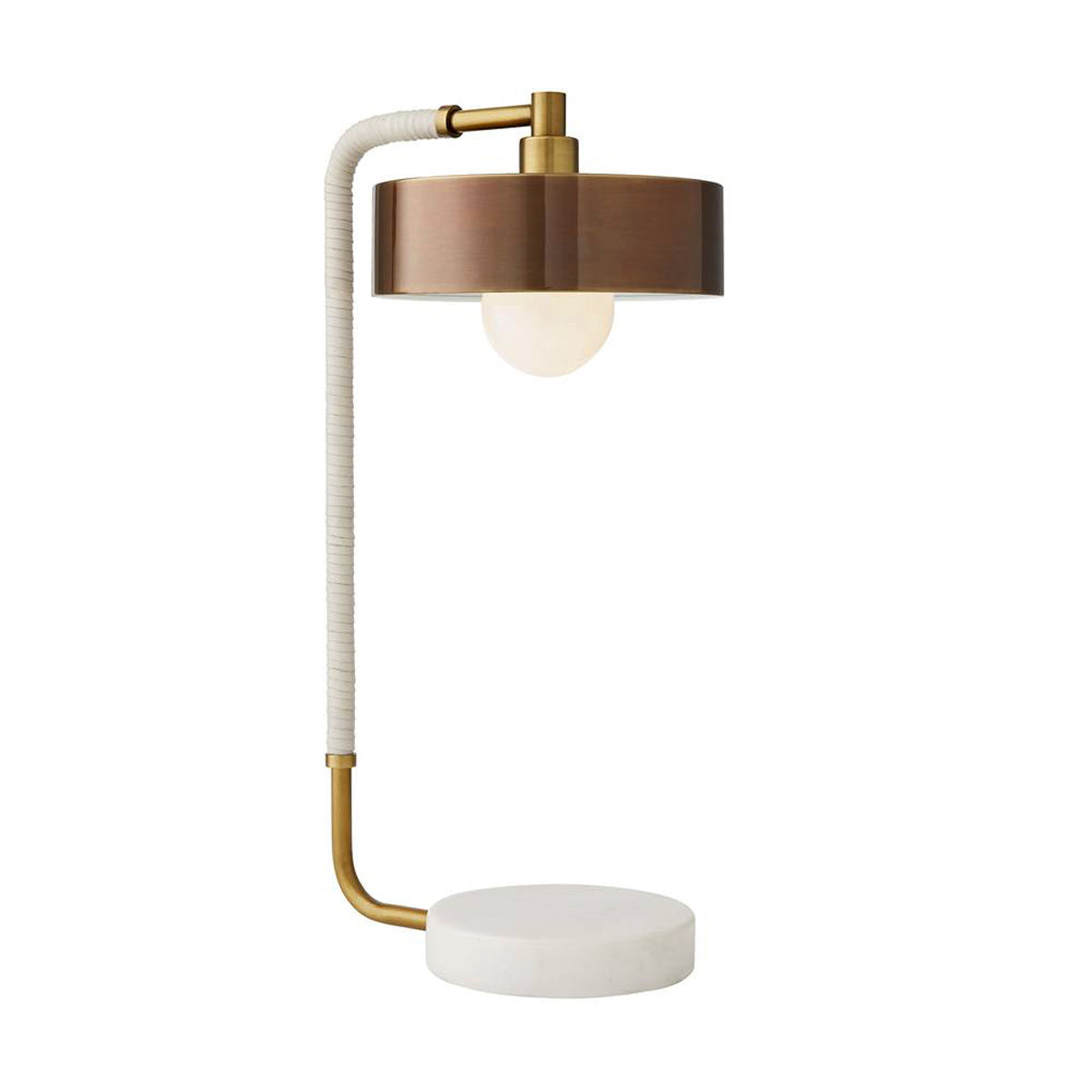 Amadeo Table Lamp 24", Brown and Heritage Brass