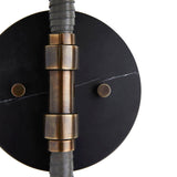 Amadeo Wall Sconce 18", Black and Bronze