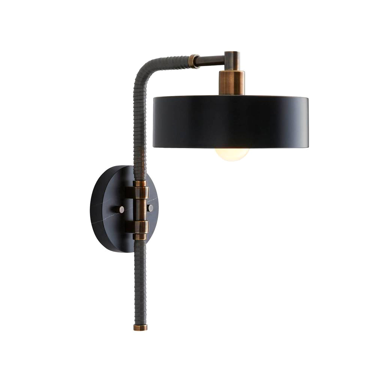 Amadeo Wall Sconce 18", Black and Bronze