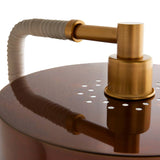 Amadeo Wall Sconce 18", Brown and Heritage Brass