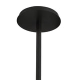 Hanley 3 Light Chandelier 38", Black with Ivory Crackle Ceramic