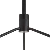 Hanley 3 Light Chandelier 38", Black with Ivory Crackle Ceramic