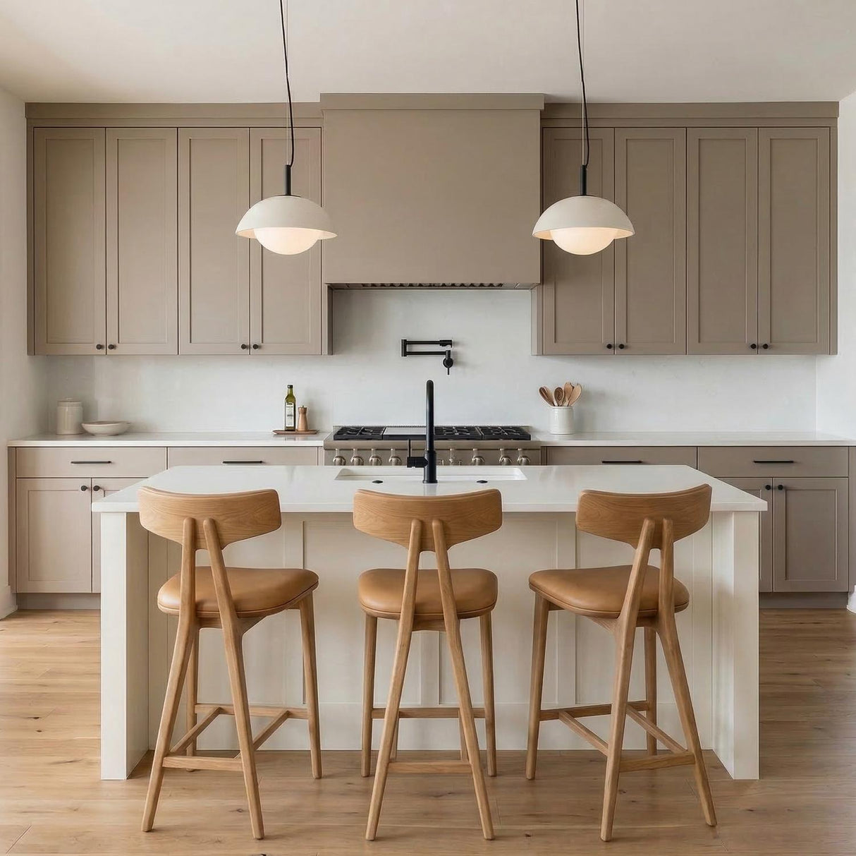 Hanley Pendant 12", Black and Ivory Crackle Ceramic