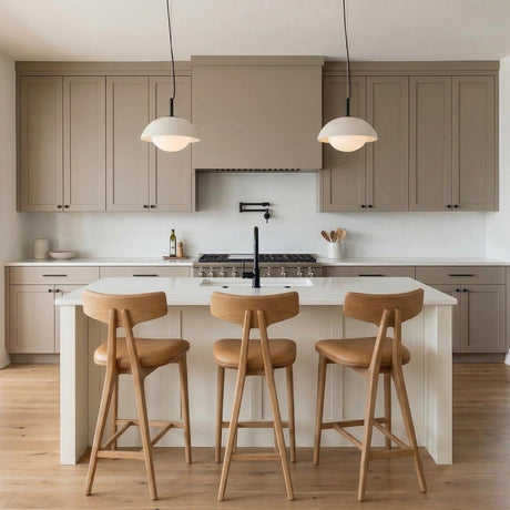 Hanley Pendant 12", Black and Ivory Crackle Ceramic