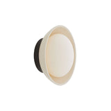 Hanley Wall Sconce 8", Ivory Crackle Ceramic with Black Accents