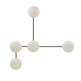 Hanley 5 Light Scultural Wall Sconce 44", Glossy Ivory Crackle with Black Accents