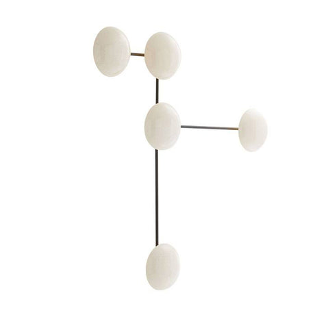 Hanley 5 Light Scultural Wall Sconce 44", Glossy Ivory Crackle with Black Accents