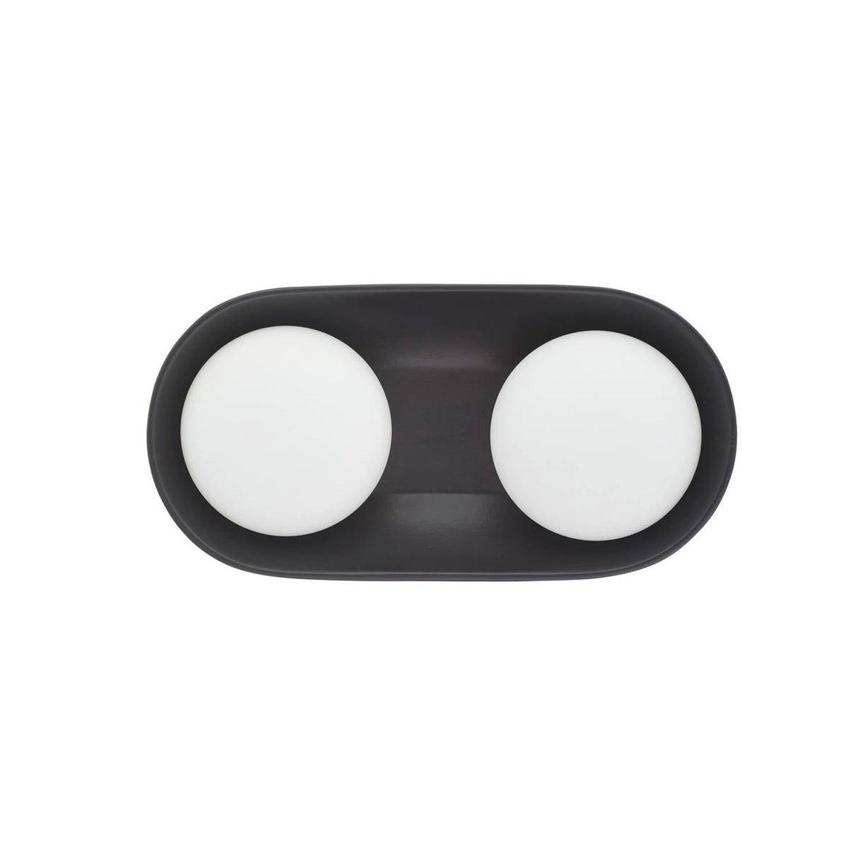 Hanley Double Wall Sconce 16", Matte Black Ceramic with Brass Accents