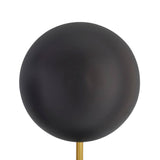 Hanley 5 Light Scultural Wall Sconce 44", Matte Black Ceramic with Brass Accents