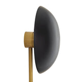 Hanley 5 Light Scultural Wall Sconce 44", Matte Black Ceramic with Brass Accents