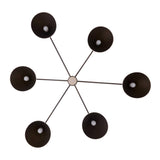 Winslet 6 Light Chandelier 53", English Bronze and Ivory Leather