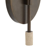 Winslet Adjustable Wall Sconce 15", English Bronze and Ivory Leather