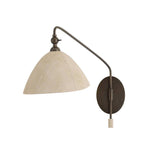Winslet Adjustable Wall Sconce 15", English Bronze and Ivory Leather