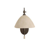 Winslet Adjustable Wall Sconce 15", English Bronze and Ivory Leather