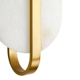 Vyra Wall Sconce 19", Antique Brass and Alabaster