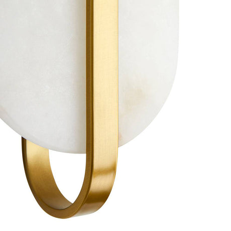 Vyra Wall Sconce 19", Antique Brass and Alabaster