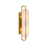 Vyra Wall Sconce 19", Antique Brass and Alabaster