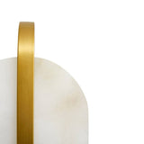 Vyra Wall Sconce 19", Antique Brass and Alabaster