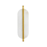 Vyra Wall Sconce 19", Antique Brass and Alabaster