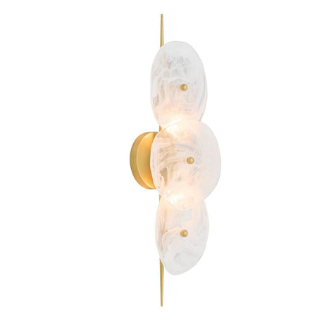 Malina Wall Sconce 30", Antique Brass and Art Glass