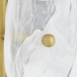 Malina Wall Sconce 30", Antique Brass and Art Glass