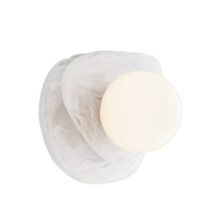 Pearlina Wall Sconce 13", Art Glass with Brass Accents