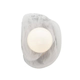 Pearlina Wall Sconce 13", Art Glass with Brass Accents