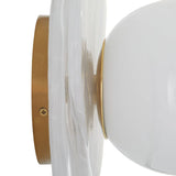 Pearlina Wall Sconce 13", Art Glass with Brass Accents