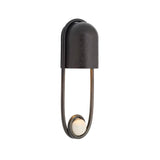 Bastion Wall Sconce 15", English Bronze with Marble Accent