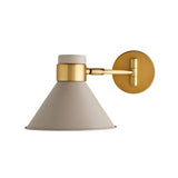 Cosette Adjustable Wall Sconce 8", Soft Taupe and Antique Brass