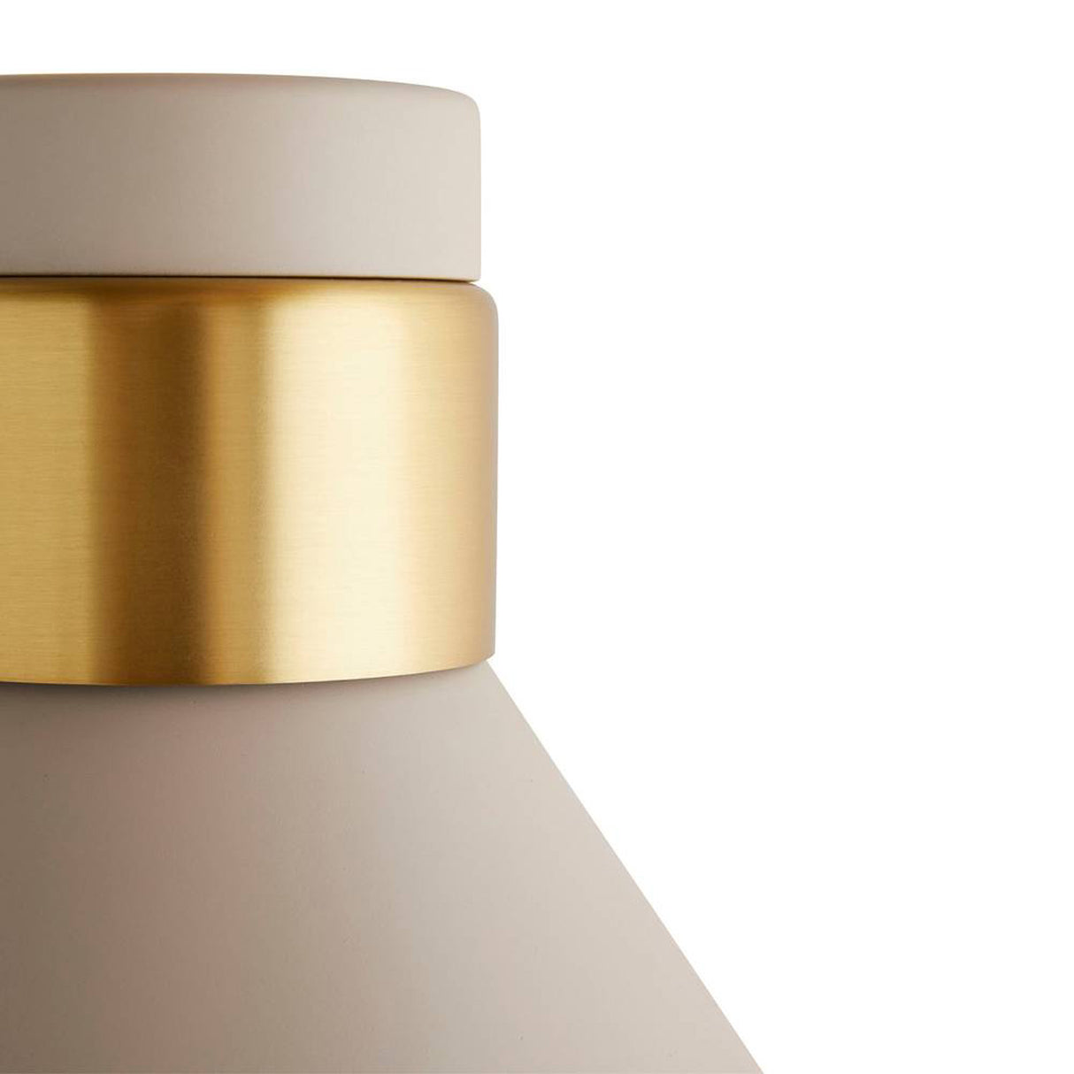 Cosette Adjustable Wall Sconce 8", Soft Taupe and Antique Brass