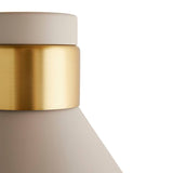 Cosette Adjustable Wall Sconce 8", Soft Taupe and Antique Brass