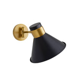 Cosette Adjustable Wall Sconce 8", Urban Bronze and Antique Brass