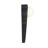 Iliana Wall Sconce 21", Charcoal Stone and Opal Glass
