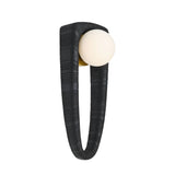 Iliana Wall Sconce 21", Charcoal Stone and Opal Glass