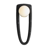 Iliana Wall Sconce 21", Charcoal Stone and Opal Glass