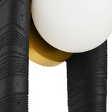 Iliana Wall Sconce 21", Charcoal Stone and Opal Glass