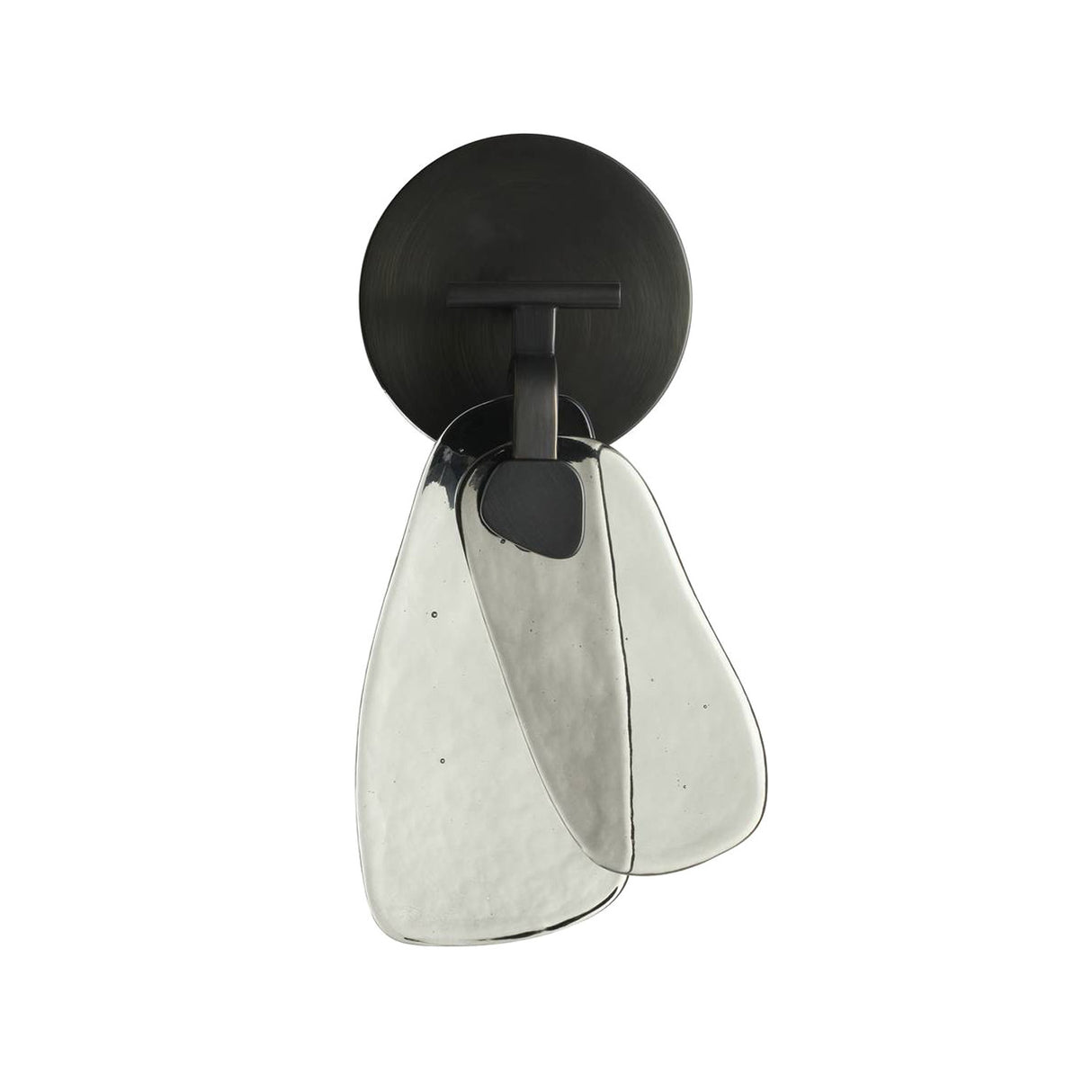Renata LED Wall Sconce 14", English Bronze and Textured Smoke Glass