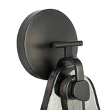 Renata LED Wall Sconce 14", English Bronze and Textured Smoke Glass