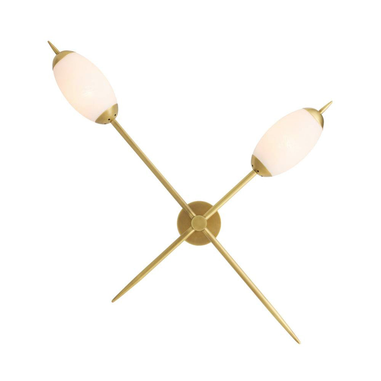 Vianna Adjustable Double Wall Sconce 39", Antique Brass and Art Glass