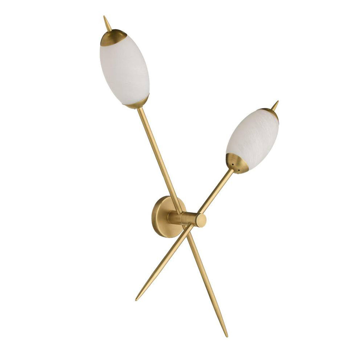 Vianna Adjustable Double Wall Sconce 39", Antique Brass and Art Glass