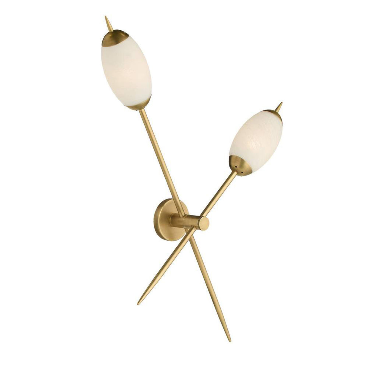 Vianna Adjustable Double Wall Sconce 39", Antique Brass and Art Glass
