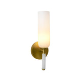 Riona Wall Sconce 15", Antique Brass and Opal Glass