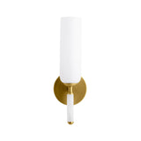 Riona Wall Sconce 15", Antique Brass and Opal Glass