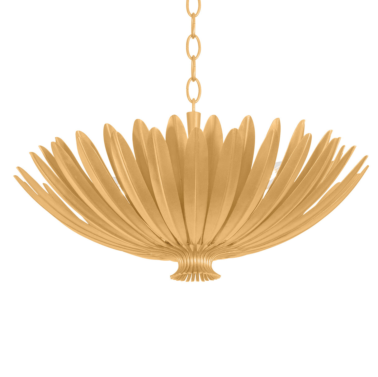 Yasmin Large Pendant 24", Gold Leaf