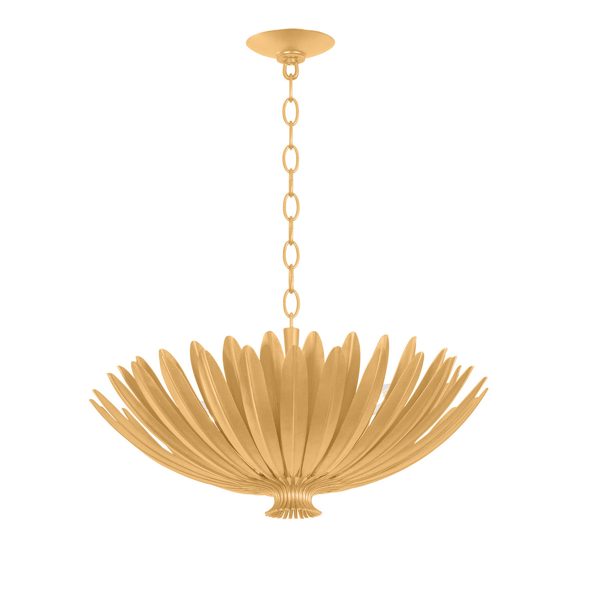 Yasmin Large Pendant 24", Gold Leaf