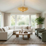 Yasmin Extra Large Pendant 35", Gold Leaf