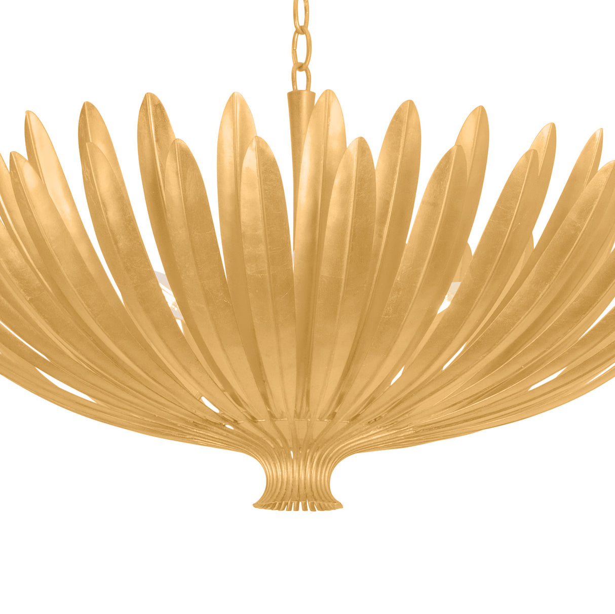 Yasmin Extra Large Pendant 35", Gold Leaf