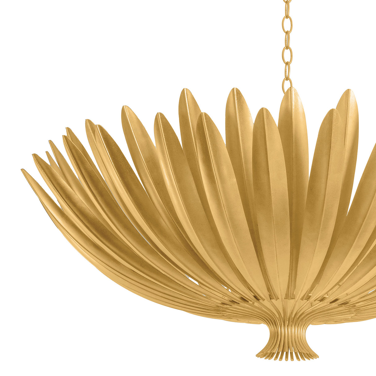 Yasmin Oversized Pendant 48", Gold Leaf