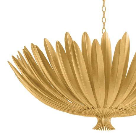 Yasmin Oversized Pendant 48", Gold Leaf